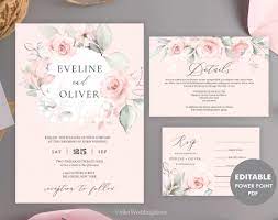 Excited To Share The Latest Addition To My Etsy Shop Blush Pink Wedding Invitation Wedding Invitation Templates Pink Wedding Invitations Wedding Invitations