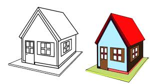 How To Draw A House For Kids House Drawing For Kids House Coloring Pages For Kids House Drawing For Kids Coloring Pages For Kids House Drawing