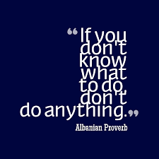 Albanian Wisdom S Quote About If You Don T Know What