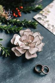 Geode ring dish in green and copper, fused glass dish, trinket dish, soap dish, crackle glass, candle holder, dock 6 pottery, kerry brooks pottery (1 ring dish) 4.6 out of 5 stars 114 $15.95 $ 15. Stained Glass Flower Ring Dish Jewelry Holder Engagement Wedding Ring Dish By Waen