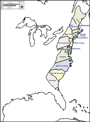 13 Colonies Map Without Names Usa: The 13 Colonies: Free Maps, Free Blank Maps, Free Outline Maps, Free  Base Maps