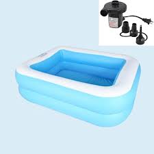 Piscine Gonflable Rectangulaire Haute Qualite Bleu Pour Enfants Et Famille 110 88 33 Cm Achat Vente Pataugeoire Cdiscount
