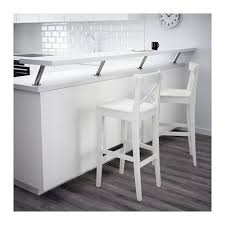 Ingolf Bar Stool With Backrest White 29 1 8 Ikea Bar Stools Ikea Bar White Bar Stools