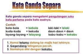 Terdapat 4 bentuk kata ganda iaitu : Hi Murid Murid Mari Smart Mind Home Centre Labis Facebook