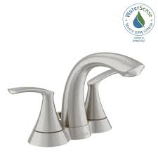 Moen Darcy 4 In Centerset 2 Handle Bathroom Faucet In Spot Resist Brushed Nickel Ws84550srn The Home Depot Bathroom Faucets Faucet Tub And Shower Faucets