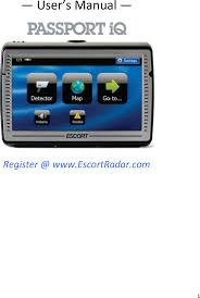 Looking for the best radar detector of 2020? Nd05 Radar Detector User Manual Passport Iq Users Manual Fcc Escort Orporated