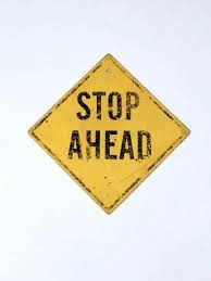 Black And Yellow Sign On Road Vintage Stop Ahead American Street Sign Street Signs Road Signs Wall Art Quotes