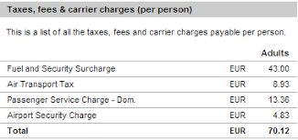 what is the fuel surcharge travel stack exchange