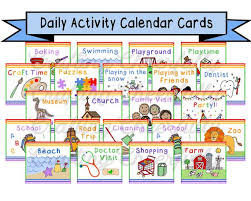 Childrens Calendar Activity Cards Pocket Chart Calendar Cards Instant Download Digital File