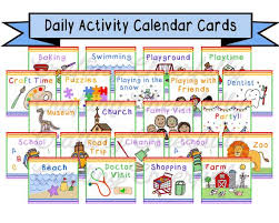 childrens calendar activity cards pocket chart calendar cards instant download digital file