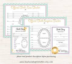 Tooth Fairy Printable Bundle Tooth Fairy Charts Tooth