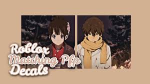 Matching anime profile pictures ❀. Roblox Bloxburg X Royale High Anime Matching Pfp Icon Decals Ids Youtube
