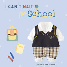 Cute Jumper set giving off ready-to-school vibe. Made of soft cotton with  breathable materials, this piece is perfect for outdoor activities. Dawson Ray  Jumper for 3-9 months old, ready stok. Shop now!