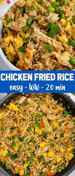 Easy Chicken Fried Rice Ww 20 Min Meal Crazy For Crust Recipe Chicken Fried Rice Easy Fried Rice Easy Chicken Fried Rice Recipe