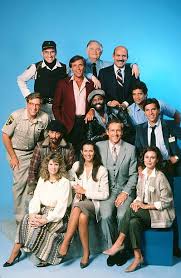 In front are l to r: James Sikking As Lt Howard Hunter Kiel Martin As Officer John Television Show Police Dramas Hill Street Blues