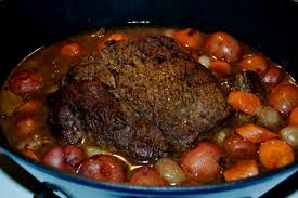 Season both sides of chuck roast with salt and pepper. Tender Pot Roast Big Eats Tiny Kitchen