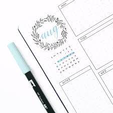 Floral Wreath Illustration With Bullet Journaling Archer And Olive With Ultra Thick 160gsm Video Bullet Journal Writing Bullet Journal Mood Bullet Journal Books