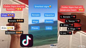 Zodiac Signs Tiktok Compilation Youtube