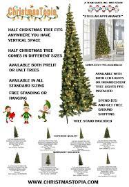 Vertical Hanging Artificial Christmas Tree Gives Those Short On Room A Reason To Decorate For Hol Half Christmas Tree Led Christmas Tree Lights Christmas Tree