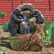 Design Toscano Grizzly Gulch Black Bears Stone Bonded Resin Garden Fountain Sh380324 The Home Depot Water Fountains Outdoor Garden Fountain Fountains Outdoor