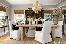 Incorporate a light wood table with rattan dining chairs and base the wall color on soft beige shades. 20 Of The Most Beautiful Dining Room Chandeliers
