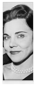 Portrait Of Ann Landers Yoga Mat