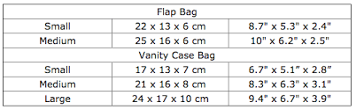 American size charts for women for dresses, jackets and coats. Chanel Bag Size Guide Frequently Asked Questions