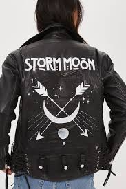 One Off Hand Painted Leather Biker Jacket Painted Leather Jacket Painting Leather Painted Jacket