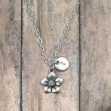 Star Jasmine Necklace Jasmine Flower Necklace For Women Etsy Silver Flower Necklace Initial Necklace Womens Necklaces