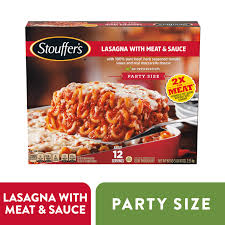 Spoon mushroom soup mixture over lasagna noodles. Stouffer S Party Size Lasagna With Meat Sauce Frozen Meal 90 Oz Walmart Com Walmart Com