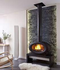 Safety notes about small wood burning stoves. Contemporary Wood Burning Stoves By Cheminees Philippe