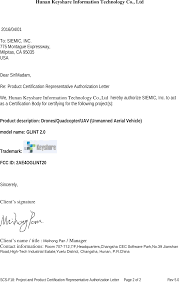 Cover letters are your first impression, so make it a good one. Glint20 Drones Quadcopter Uav Unmanned Aerial Vehicle Cover Letter Scs F18 Auth Letter Ver 5 0 Hunan Keyshare Information Technology