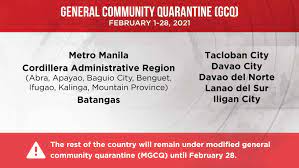 View the month calendar of february 2021 calendar including week numbers. List Areas Under Gcq Until February 28