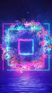 1080x1920 Text Fractal Art Neon Graphics Violet Wallpaper For Iphone 6s 7 8 Fonovye Risunki Neonovye Cvety Neon