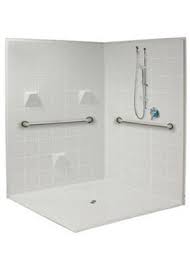 If you can't install a fully handicap accessible shower or tub, you can make your current set up more accessible by. Three Piece 61 In X 61 In Wheelchair Accessible Corner Shower