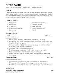 Retail Store Manager Resume Example Franchise Management