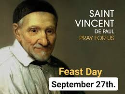 St. Vincent de Paul feast day + Sep