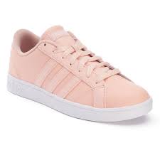Adidas Neo Shoes Black And Orange Adidas Neo Baseline Women S Bicast Leather Sneakers Leather Sneakers Women Adidas Shoes Women Pink Sneakers