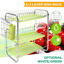 1 x dish rack, 1 x bowl rack, 1 x knifes and cutlery holder, 1 x utensil holder, 1 x veggies and fruits holder, 1 x cutting board holder, 1 x dish soap. Buy 2 3 Tiers Stainless Steel Multifunction 2 Tier Dish Drying Rack Holder Basket Stainless Steel Home Washing Kitchen Sink Dish Drainer Drying Rack At Affordable Prices Free Shipping Real Reviews With Photos Joom