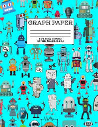 Cute unicorn rainbows cosmic planets composition notebook 8''x10'' college ruled notebook; Graph Paper Notebook Cute Robot Robotic Pattern Cyan Cover Graphing Paper Composition Book Cute Pattern Cover Graphing Paper Compo Paperback West Side Books