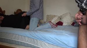 Arab wife is fucking while cuckold husband is watching