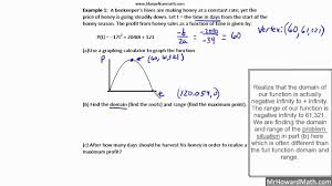 Quadratic Calculator Applications Word Problems Part 1 Youtube