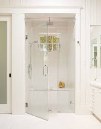 Kak Otmyt Dushevuyu Kabinu White Tile Shower Bathrooms Remodel Traditional Bathroom