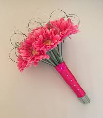 736 x 981 jpeg 133 кб. Artificial Gerbera Daisy Hot Pink Wedding Flowers Bridesmaid Brides Bouquet