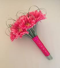See more ideas about daisy bouquet, bouquet, wedding bouquets. Artificial Gerbera Daisy Hot Pink Wedding Flowers Bridesmaid Brides Bouquet