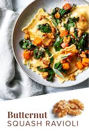 Ravioli With Butternut Squash Walnuts And Chard California Walnuts Recipe Butternut Squash Ravioli Ravioli Butternut Recipes