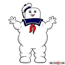 Stay puft marshmallow man, which should print with zero to very minimal supports!!! How To Draw Stay Puft Marshmallow Man Ghostbusters Sketchok