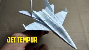 Origami Cara Membuat Pesawat Jet Tempur Dari Kertas Sederhana Youtube