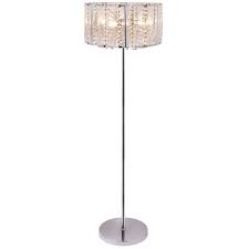 Led Crystal Floor Lamp Chrome Silver Metallic Height 150 Cm
