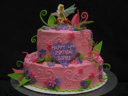 The Cake Is Homemade Decorated With Happy Birthday Sophie Brittany S Creations Tinkerbell Cake Cake Princess Cake
